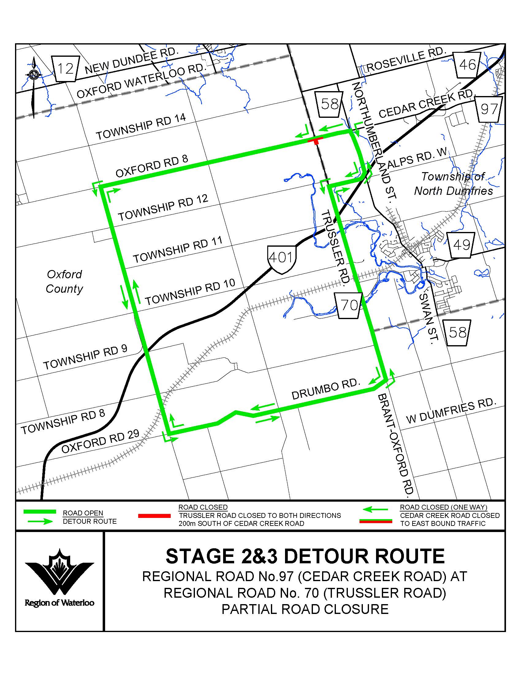 Detour map